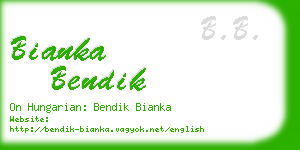 bianka bendik business card